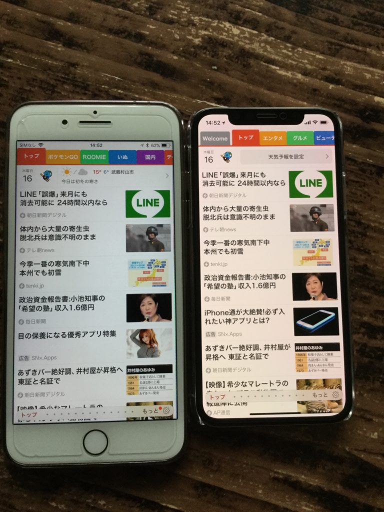ニュースで比較
