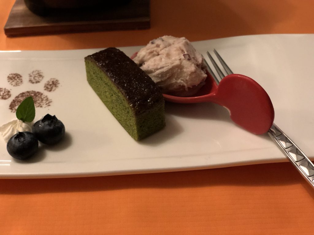 塩大福のアイスと抹茶のブラウニ