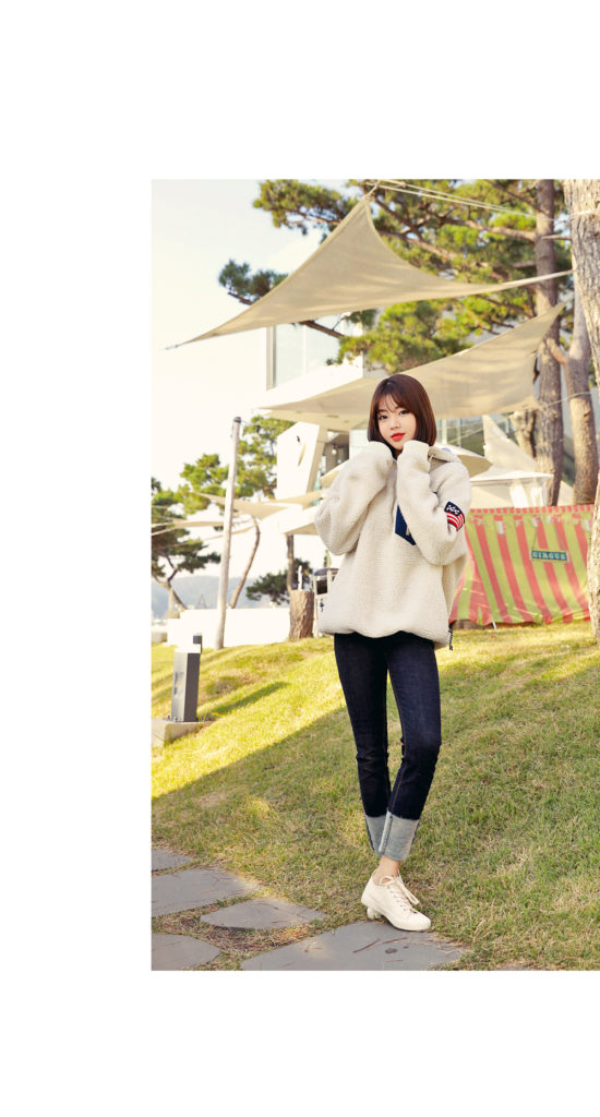 ワンポケットハーフジップボアパーカー