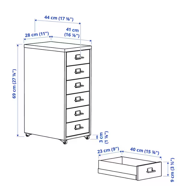 引き出しユニットのサイズ
